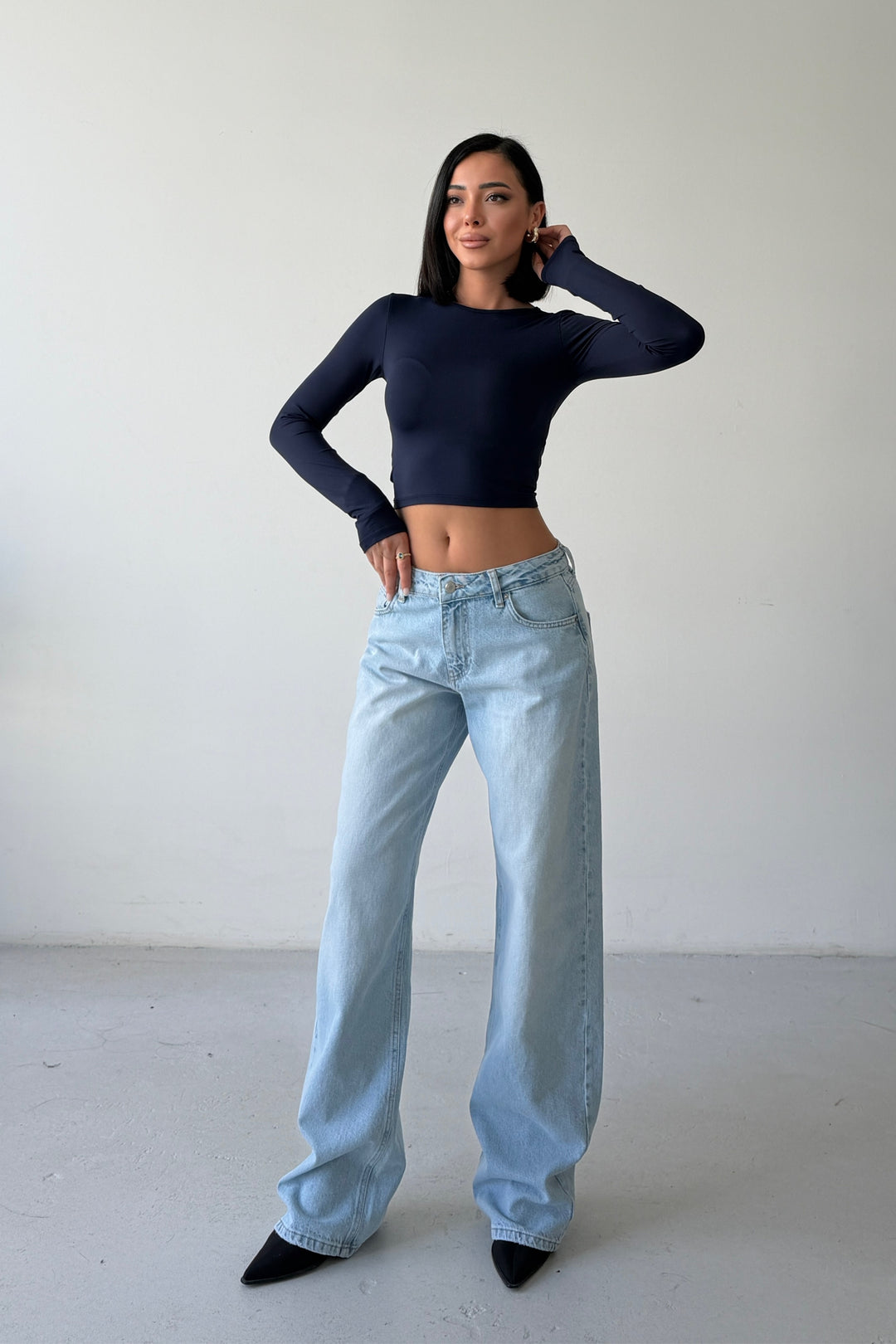 Routines Mid-waist Seam Detail Jeans 4738