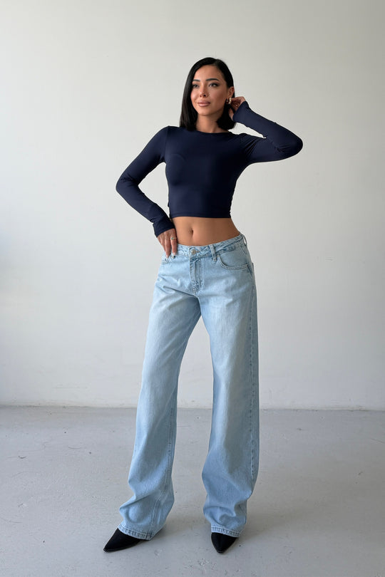 Routines Mid-waist Seam Detail Jeans 4738