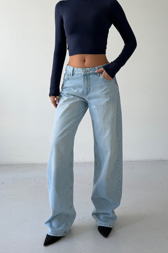 Routines Mid-waist Seam Detail Jeans 4738