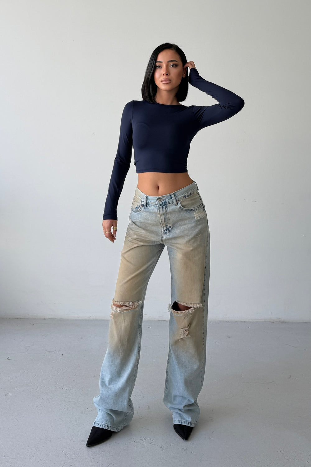 Routines Mud Washed Straight Jeans 4382