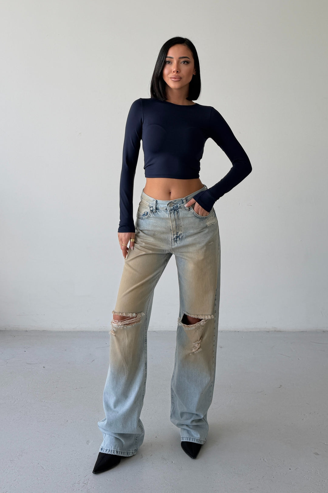 Routines Mud Washed Straight Jeans 4382