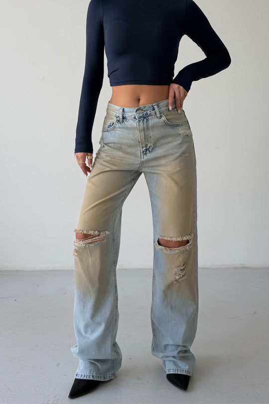 Routines Mud Washed Straight Jeans 4382