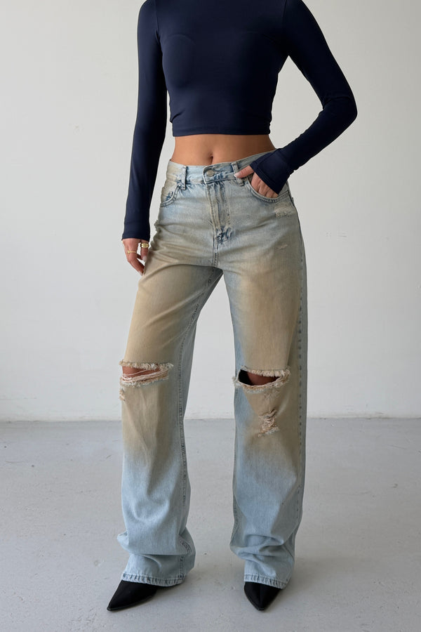 Routines Mud Washed Straight Jeans 4382