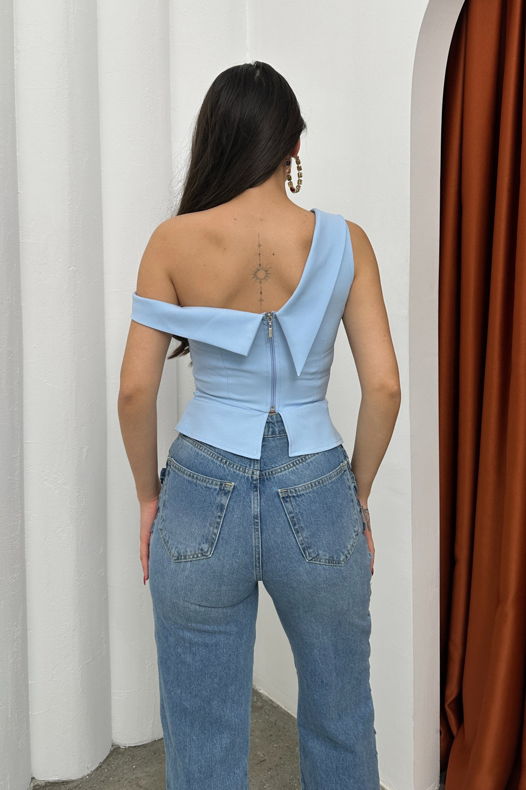 Routines Off Shoulder Top - Baby Blue 4676 - ROUTINES