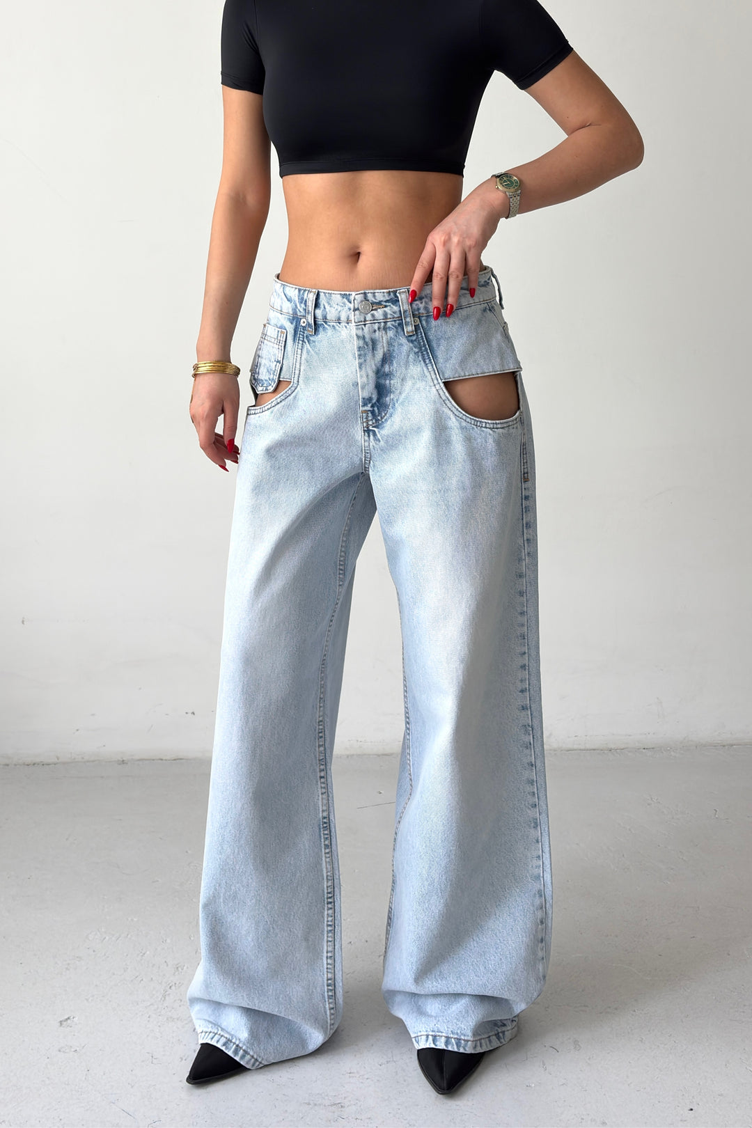 Routines Open Pockets Detail Jeans 1522-1