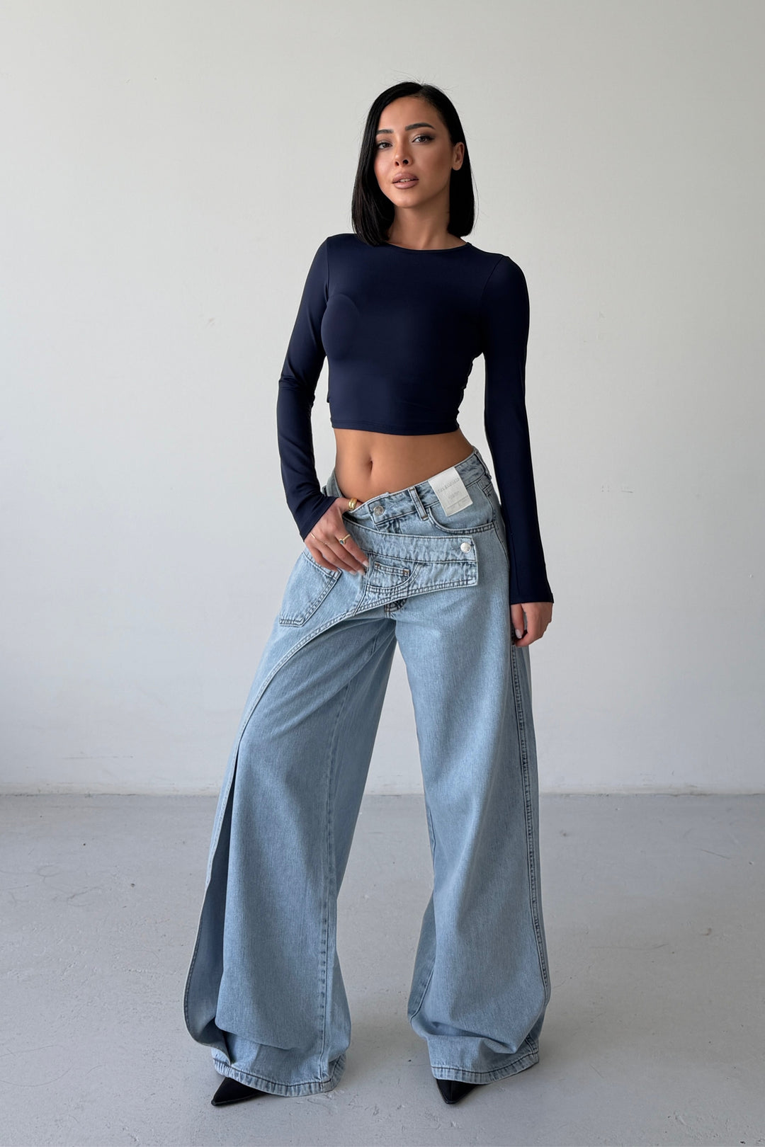 Routines Overlay Cross Button Jeans 1907