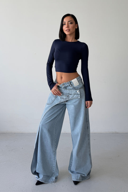 Routines Overlay Cross Button Jeans 1907