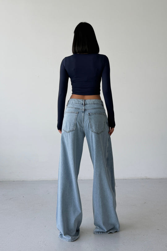 Routines Overlay Cross Button Jeans 1907