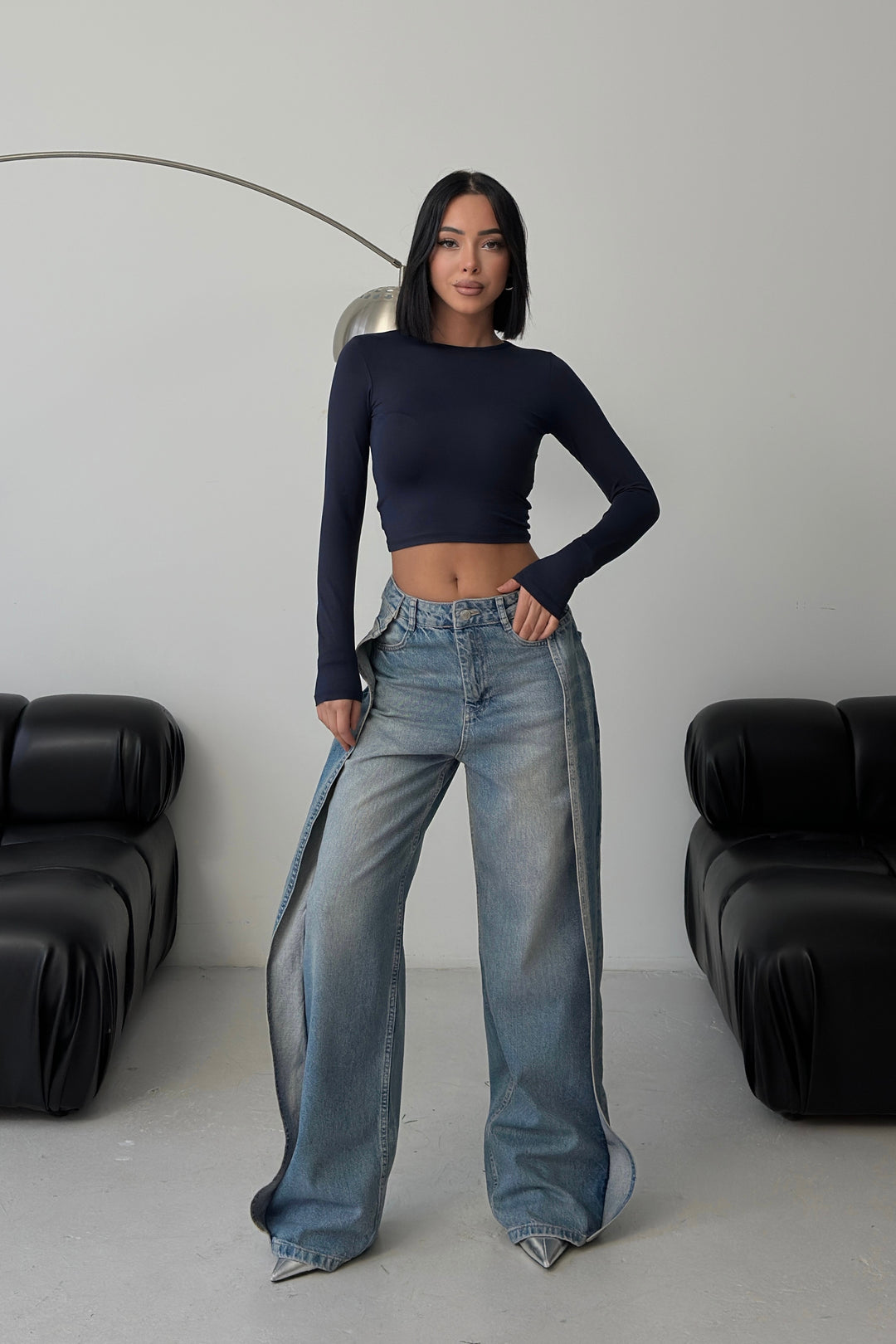 Routines Overlay Detail Jeans - Light Blue 3611 - ROUTINES