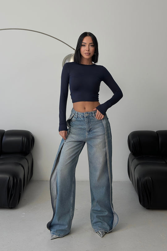 Routines Overlay Detail Jeans - Light Blue 3611 - ROUTINES
