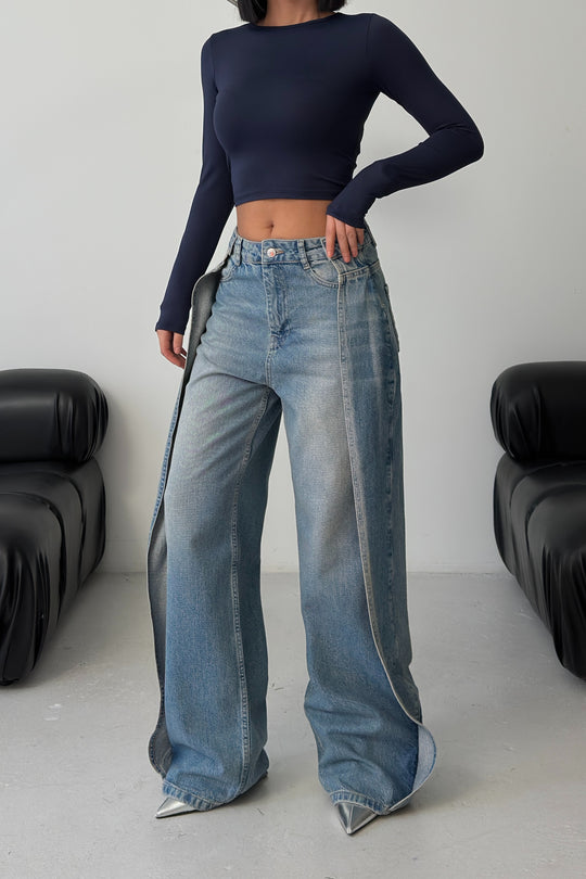 Routines Overlay Detail Jeans - Light Blue 3611 - ROUTINES