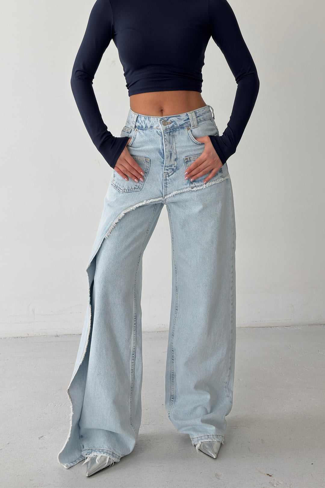 Routines Overlay Detail Jeans - Light Blue 3779 - ROUTINES