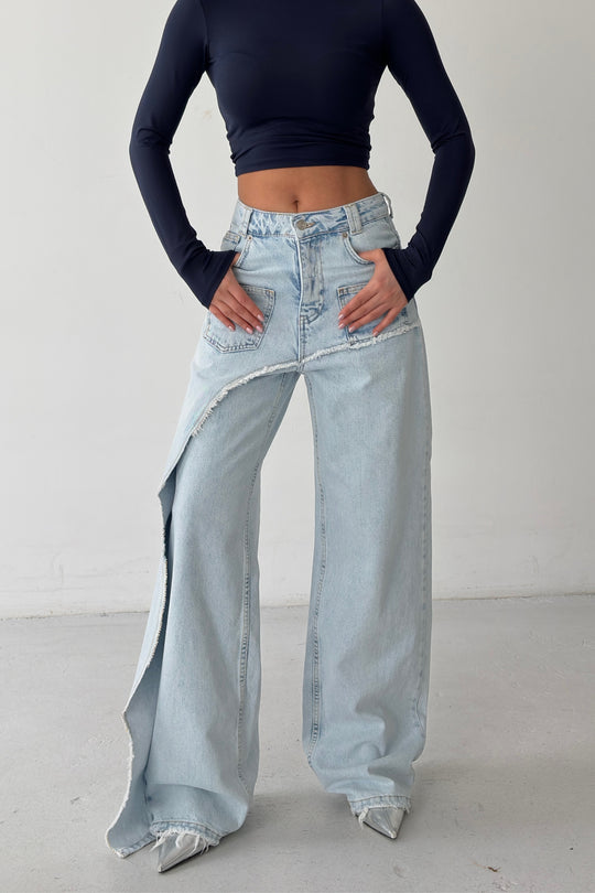 Routines Overlay Detail Jeans - Light Blue 3779 - ROUTINES