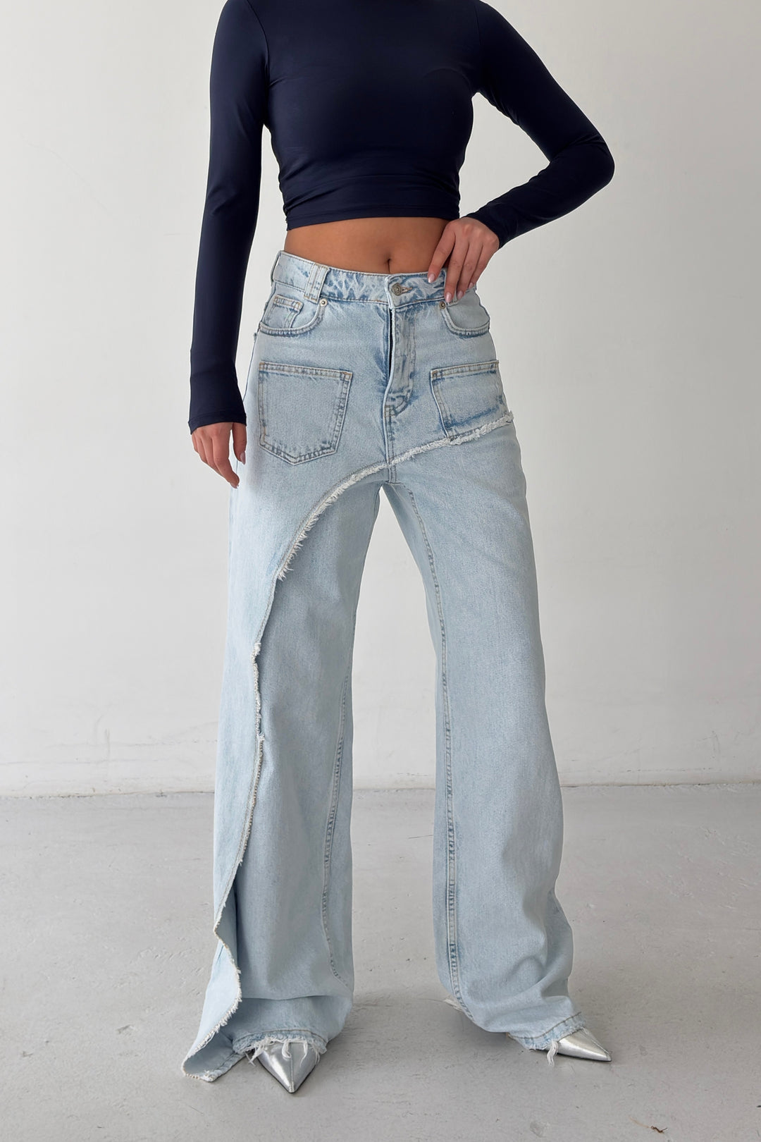 Routines Overlay Detail Jeans - Light Blue 3779 - ROUTINES
