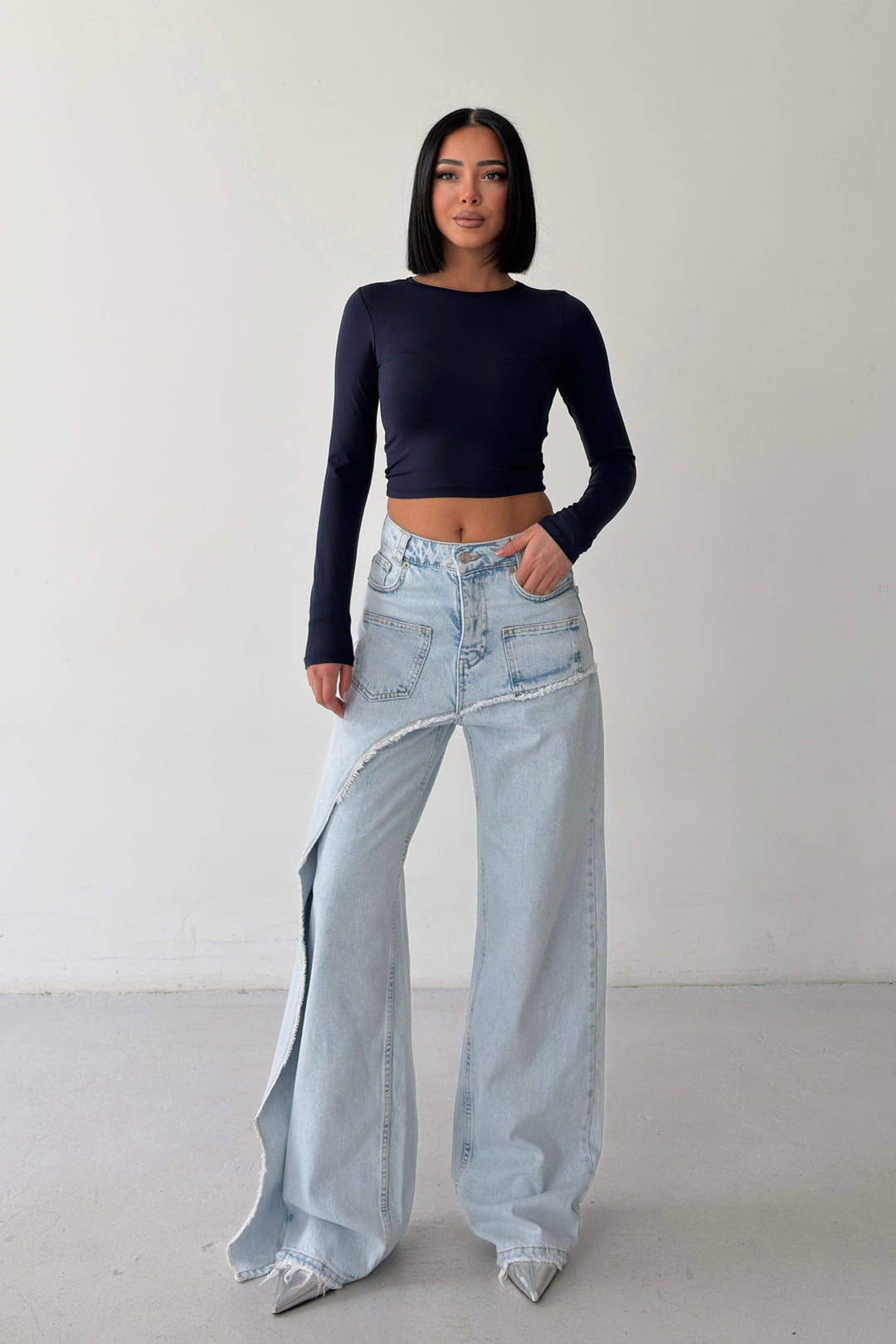 Routines Overlay Detail Jeans - Light Blue 3779 - ROUTINES