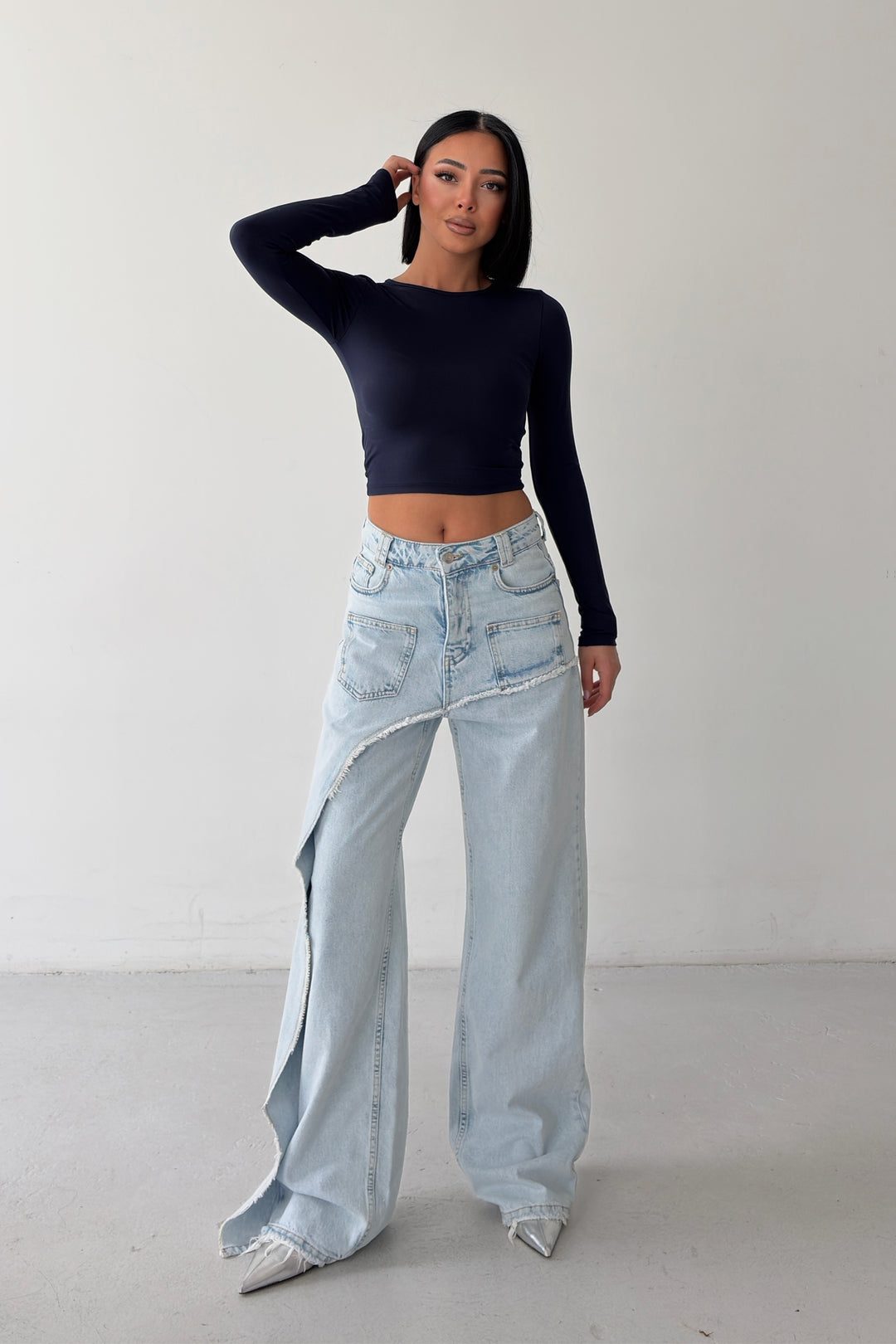 Routines Overlay Detail Jeans - Light Blue 3779 - ROUTINES