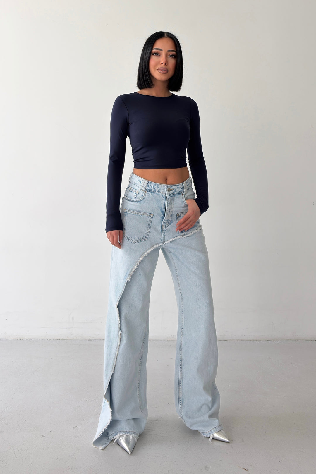 Routines Overlay Detail Jeans - Light Blue 3779 - ROUTINES
