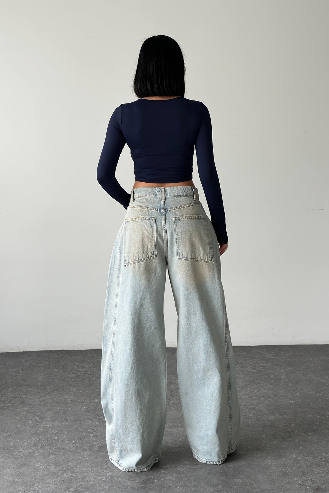 Routines Overlay Waist Jeans - Dirty Wash 1207-3