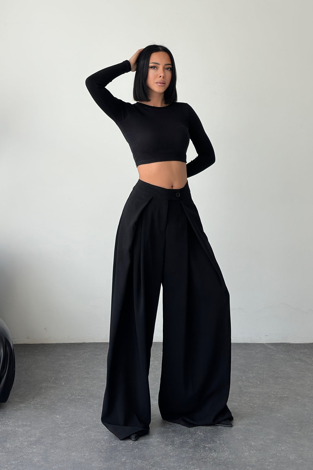 Routines Overlay Waist Pants - Black 31029
