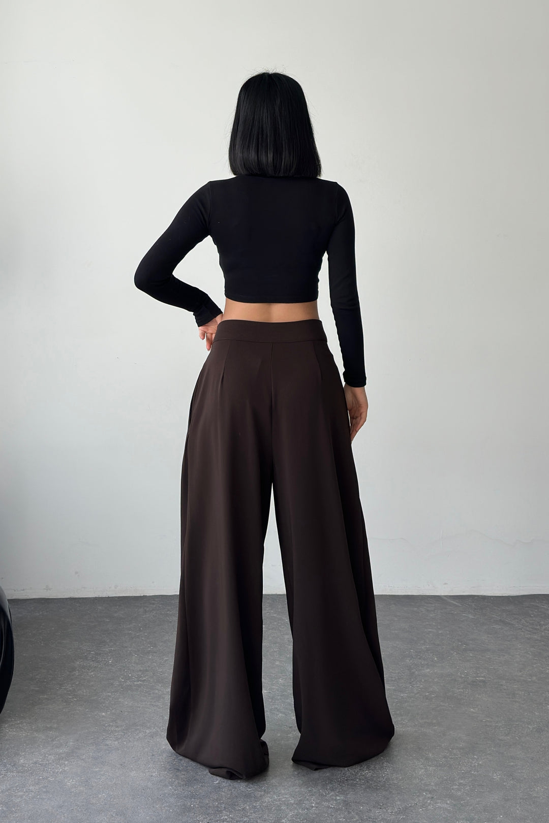 Routines Overlay Waist Pants - Brown 31029