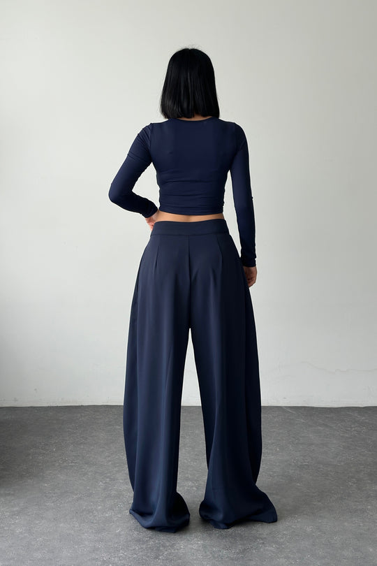 Routines Overlay Waist Pants - Navy Blue 31029