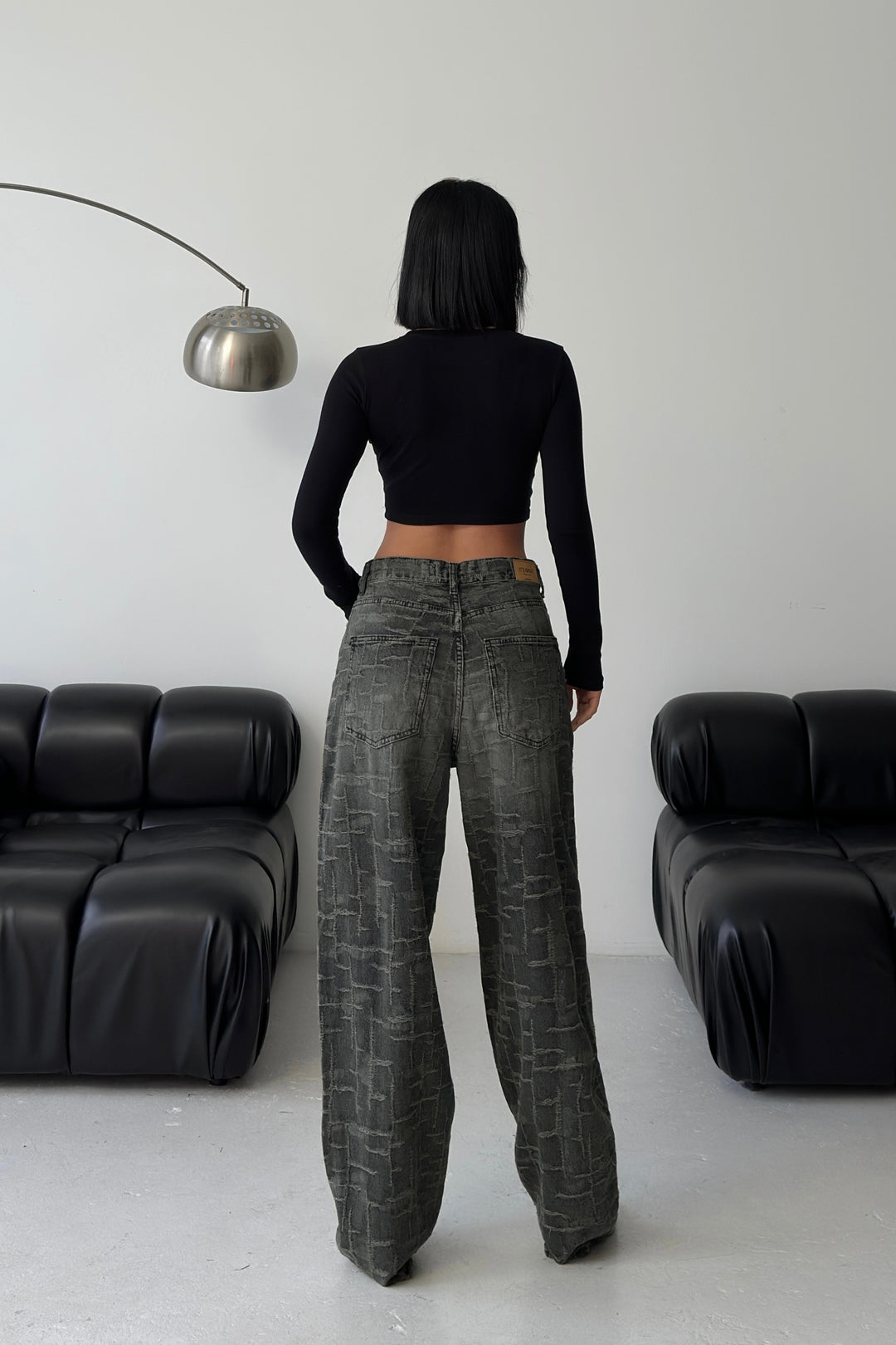 Routines Pattern Baggy Jeans - Vintage Black 4515 - ROUTINES