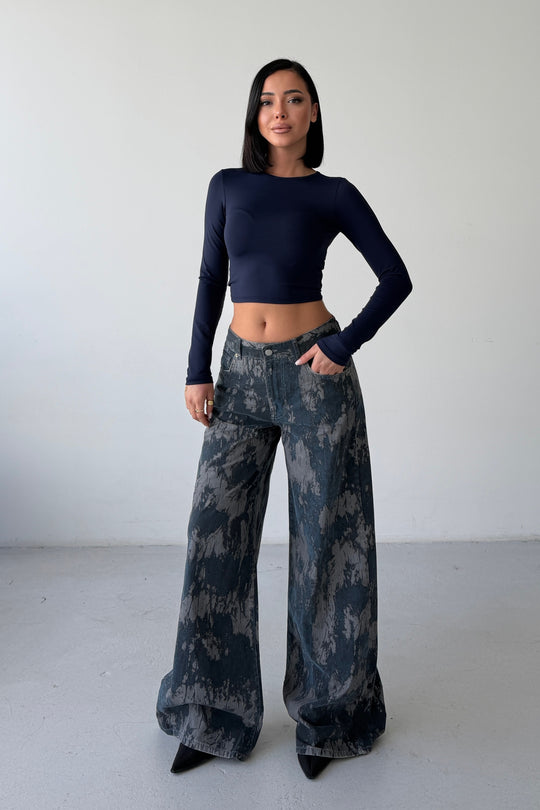 Routines Pattern Detailed Pants 4774