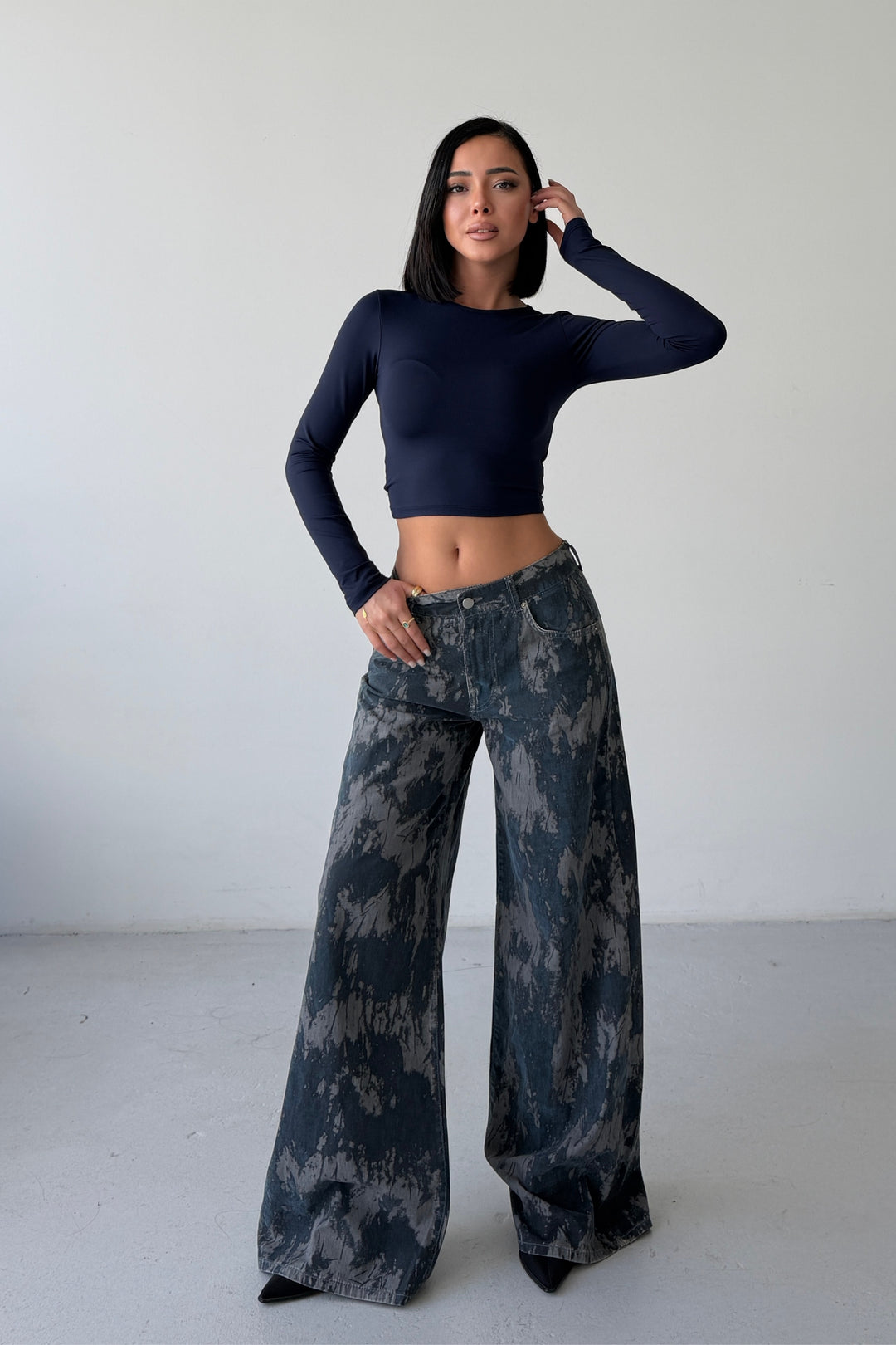 Routines Pattern Detailed Pants 4774