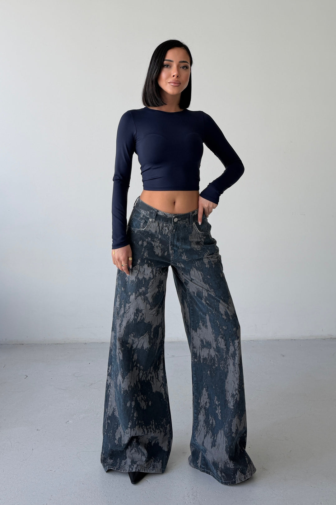 Routines Pattern Detailed Pants 4774