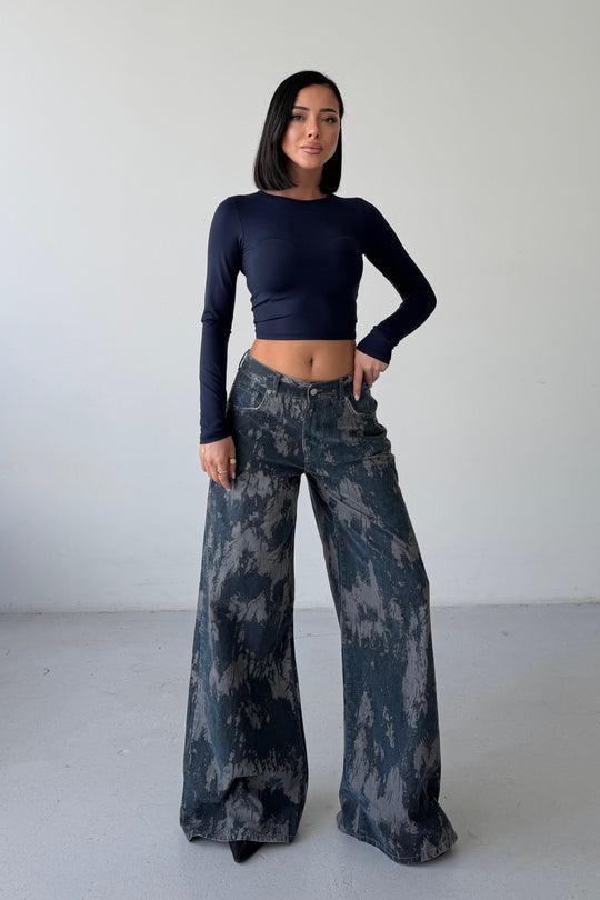 Routines Pattern Detailed Pants 4774