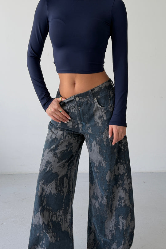 Routines Pattern Detailed Pants 4774