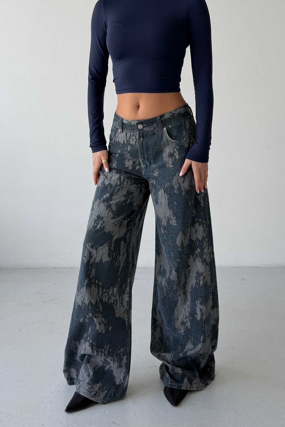 Routines Pattern Detailed Pants 4774