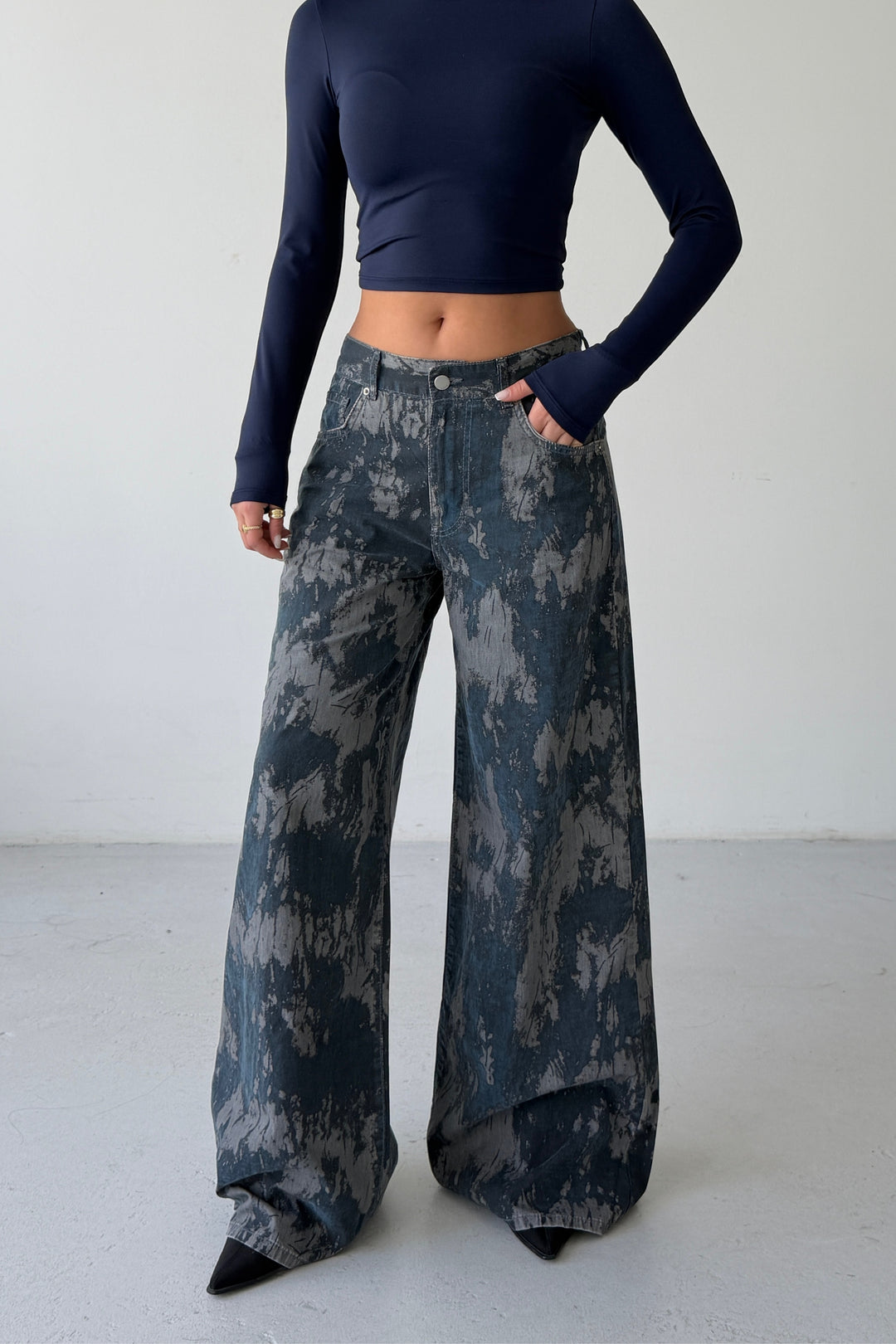 Routines Pattern Detailed Pants 4774