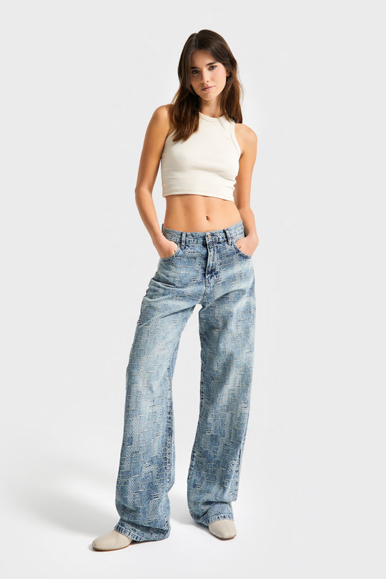 Routines Pattern Straight Leg Jeans 4425 - ROUTINES