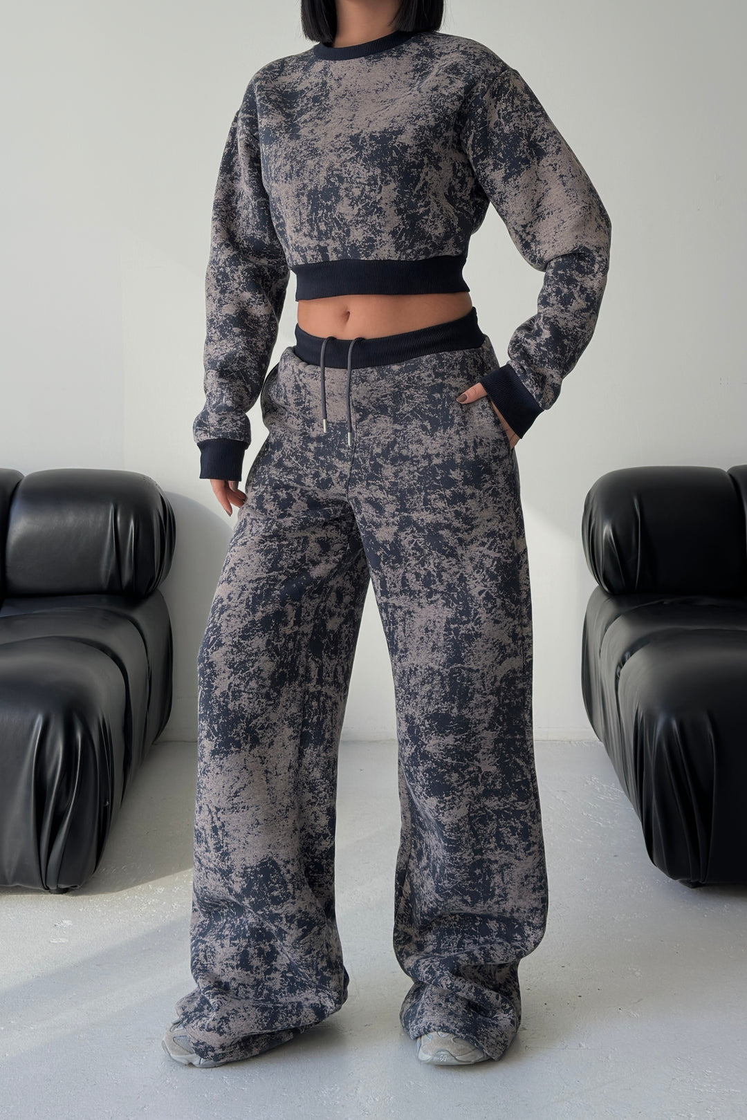 Routines Pattern Tracksuit - Navy Blue 4335 - ROUTINES