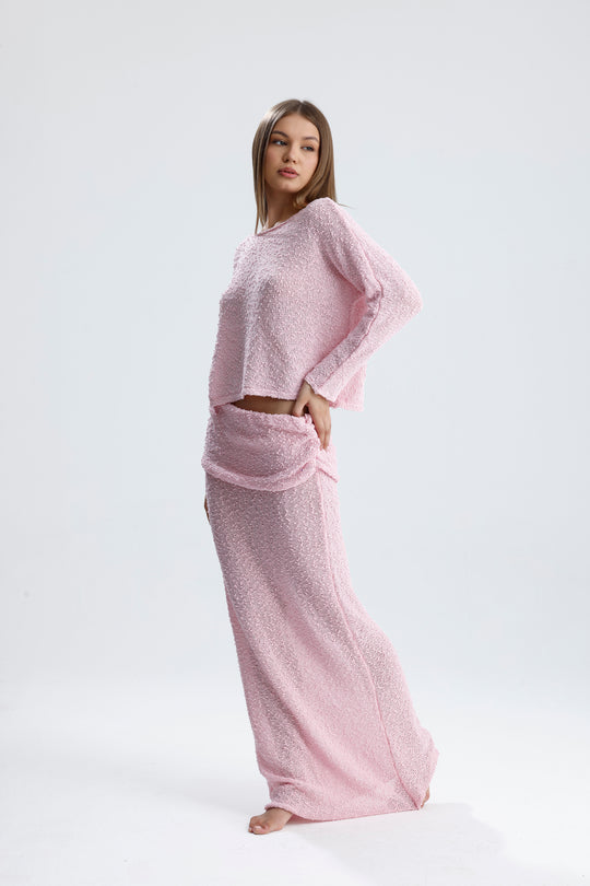 Routines Pattern Two Piece Skirt Set - Pink 3060 - ROUTINES
