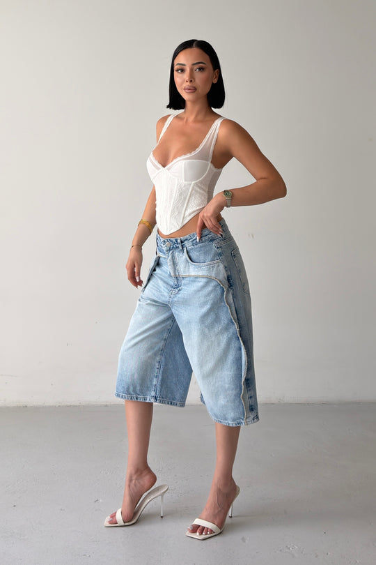 Routines Pocket Seam Detail Baggy Jorts 5123