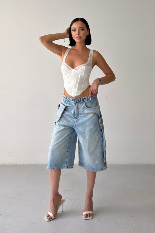Routines Pocket Seam Detail Baggy Jorts 5123
