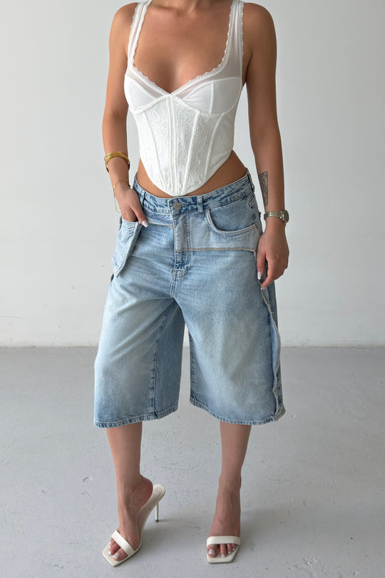Routines Pocket Seam Detail Baggy Jorts 5123