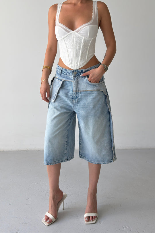 Routines Pocket Seam Detail Baggy Jorts 5123