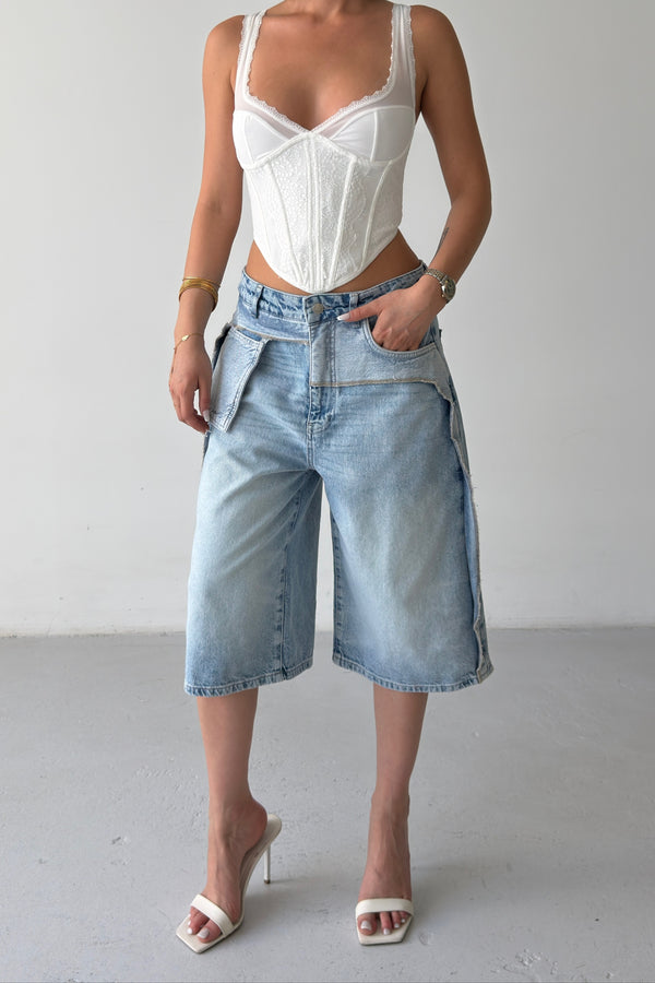 Routines Pocket Seam Detail Baggy Jorts 5123 - ROUTINES