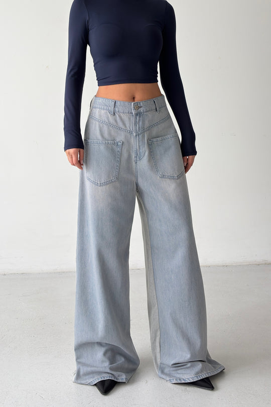 Routines Pockets Detail Two Tone Jeans 4777 - ROUTINES