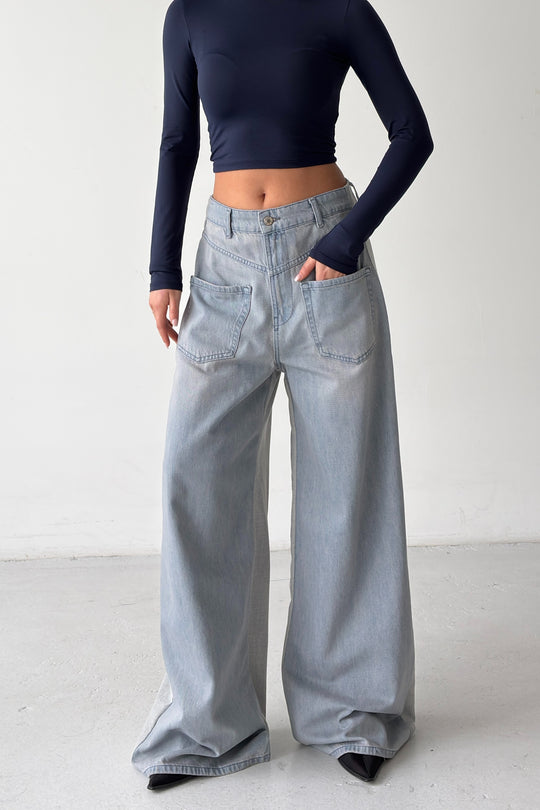 Routines Pockets Detail Two Tone Jeans 4777 - ROUTINES