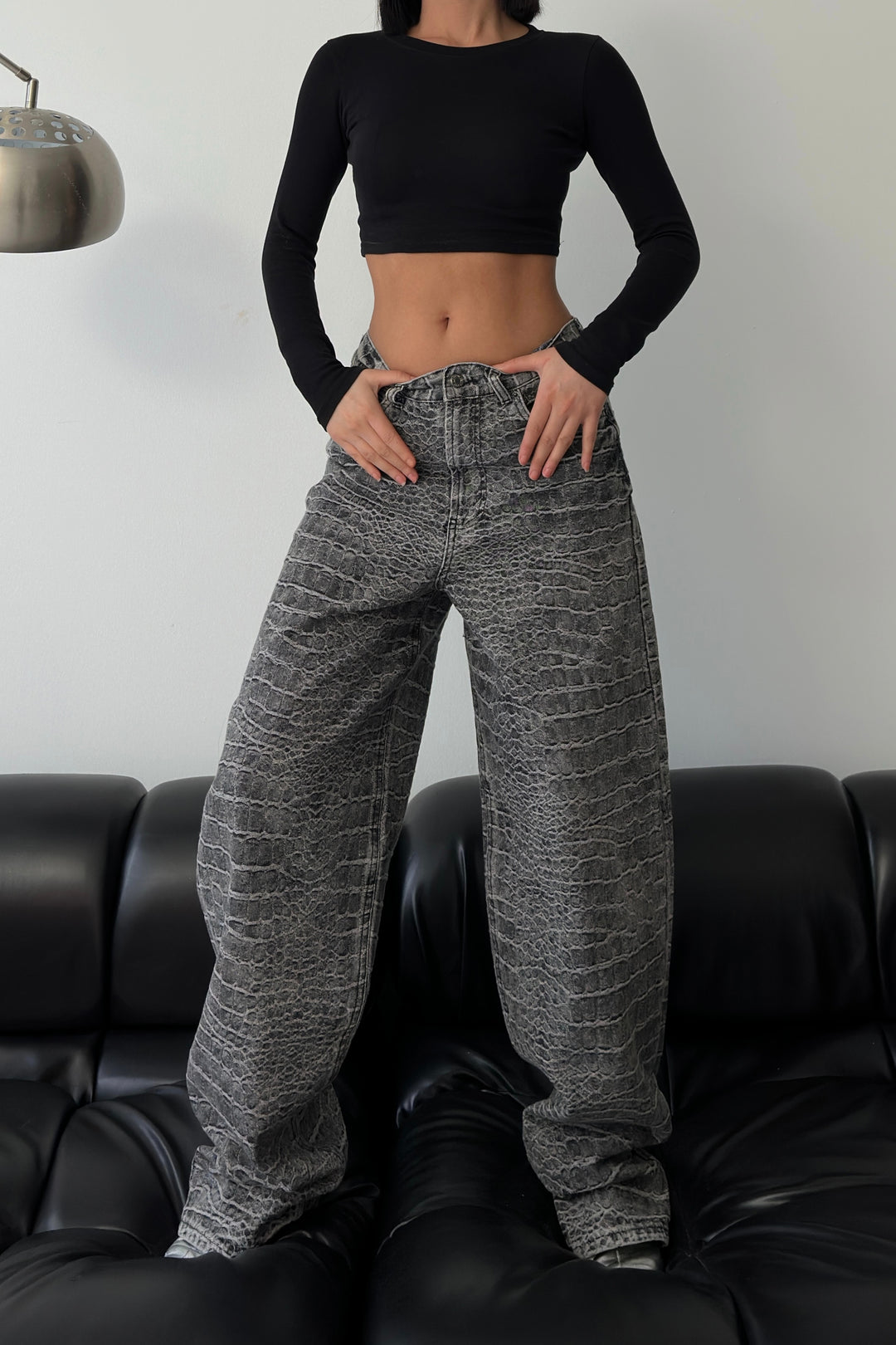 Routines Python Baggy Jeans - Grey 4593 - ROUTINES