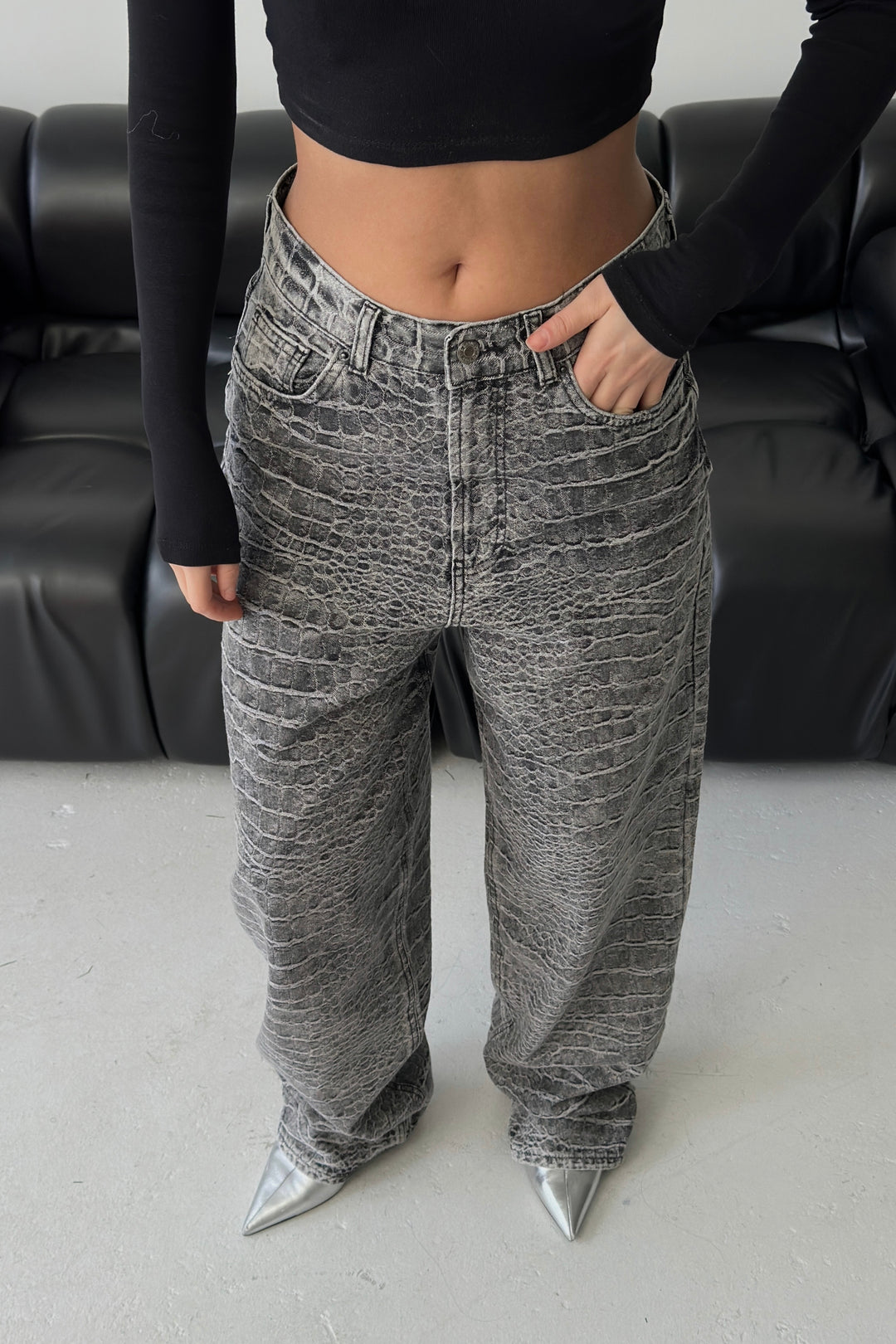 Routines Python Baggy Jeans - Grey 4593 - ROUTINES