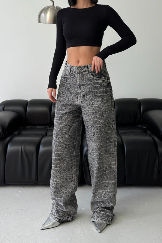 Routines Python Baggy Jeans - Grey 4593 - ROUTINES