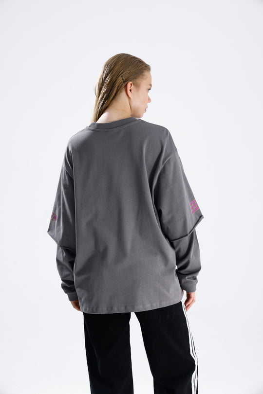 Routines Racer Longsleeves Shirt - Grey 1917 - ROUTINES