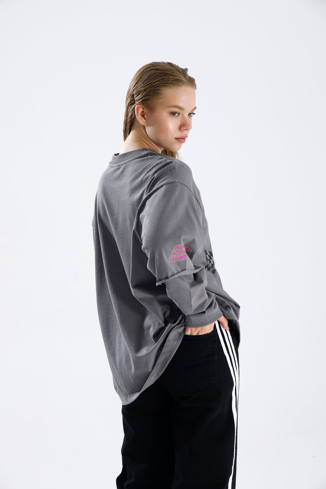 Routines Racer Longsleeves Shirt - Grey 1917 - ROUTINES
