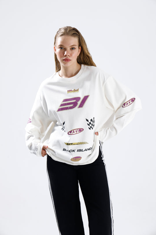 Routines Racer Longsleeves Shirt - White 1917 - ROUTINES