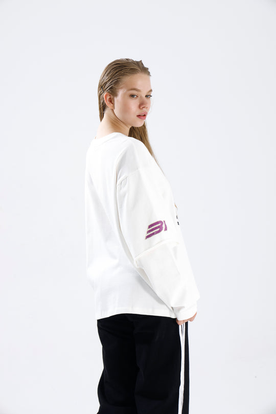 Routines Racer Longsleeves Shirt - White 1917 - ROUTINES